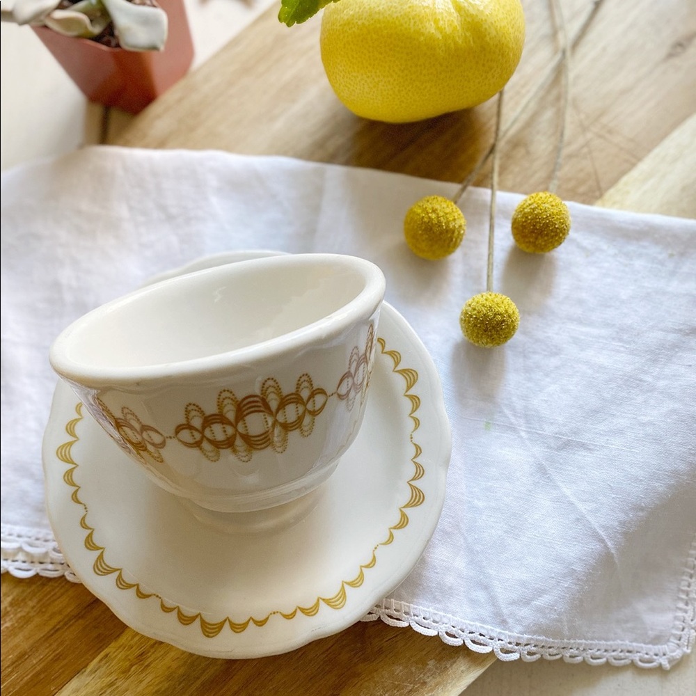 Mid century modern vintage china dish and bowl set